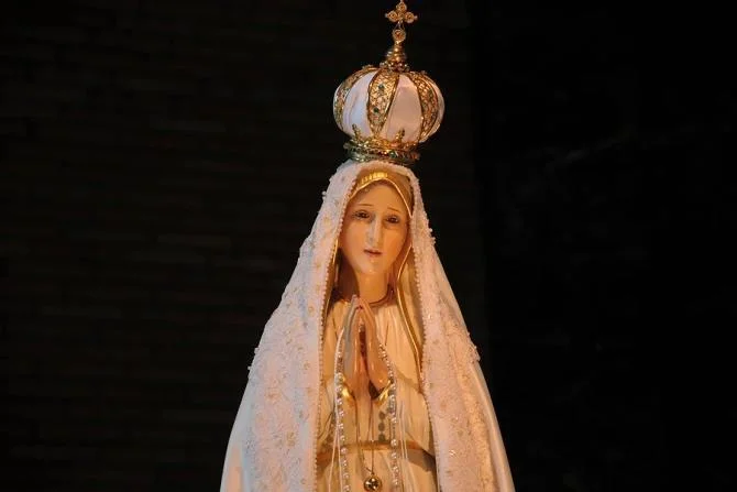 Our Lady of Fatima statue representing the Blessed Virgin Mary and Marian devotion