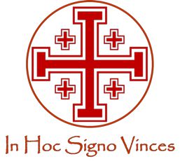 In Hoc Signo Vinces Christian cross symbol representing Emperor Constantine's vision before battle.