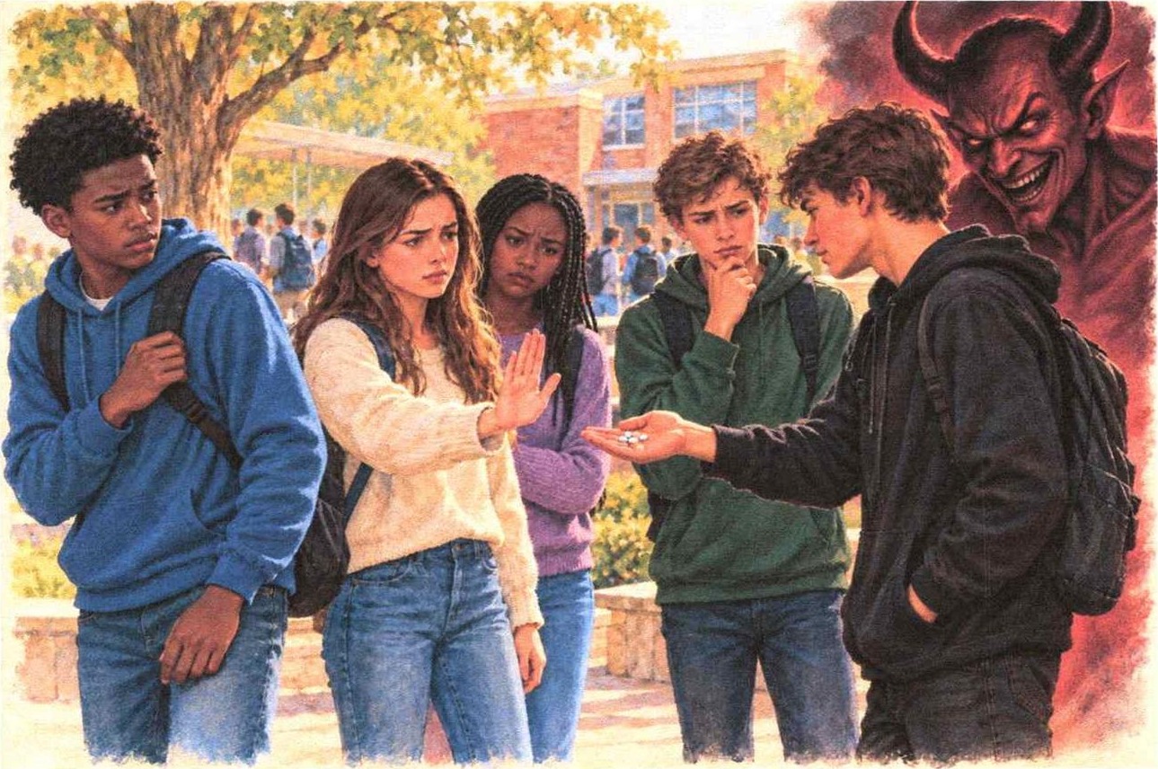 Teens Peer Pressure Devil